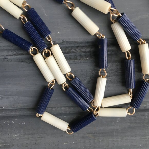 Blue + White Bead Necklace Lot (Lot of 2) - Picture 4 of 9